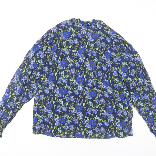 Crew Clothing Company Women's Multicoloured Floral Viscose Blouse Size 10