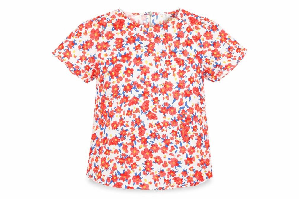 Front view of M&Co women’s multicoloured floral blouse uk12 viscose summer top
