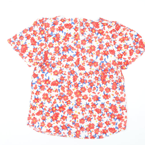 M&Co Womens Multicoloured Floral Blouse UK12 Viscose Summer Top