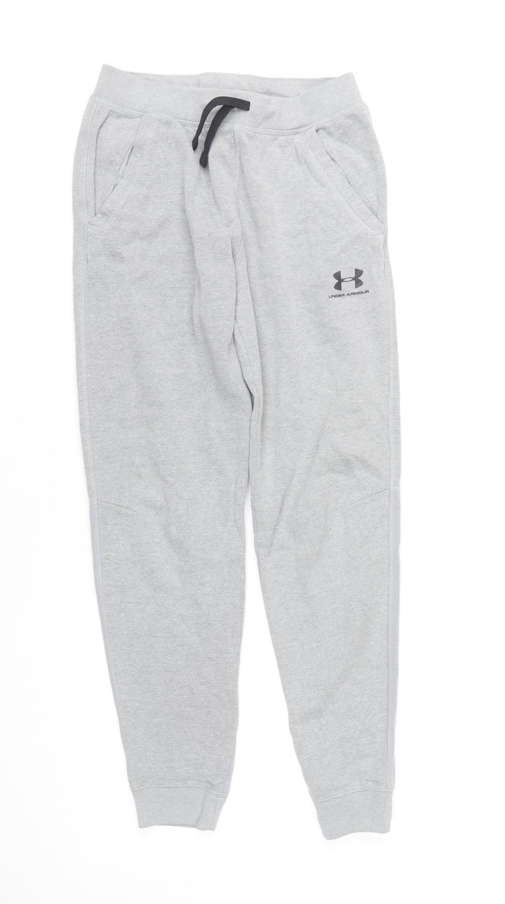 Under Armour Boys Grey XL Jogger Sweatpants with Elastic Waist Pockets
