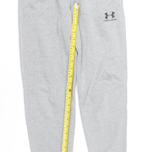 Under Armour Boys Grey XL Jogger Sweatpants with Elastic Waist Pockets
