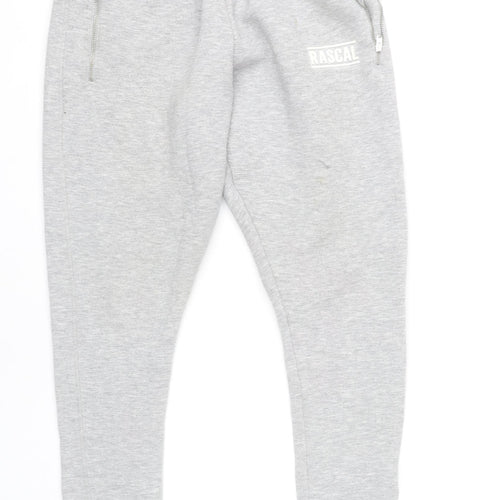 Rascal Boys Grey Jogger Sweatpants XL Zip Pockets Elastic Waist