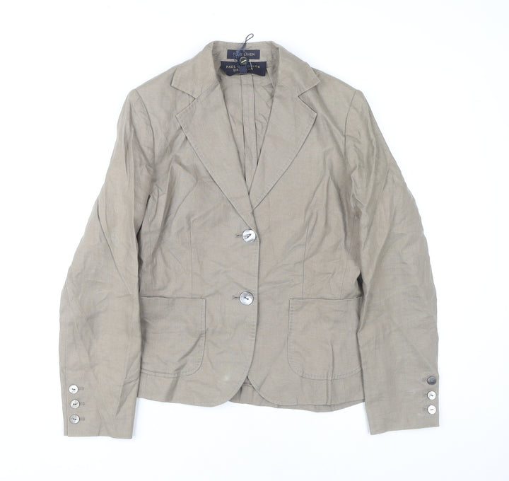 Paul Costelloe Women’s Beige Linen Blazer UK 8 Workwear Jacket
