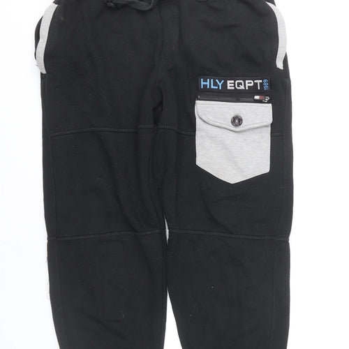 HLY EQPT Men’s Black Jogger Trousers L Cotton Blend Casual