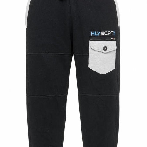 HLY EQPT Men’s Black Jogger Trousers L Cotton Blend Casual