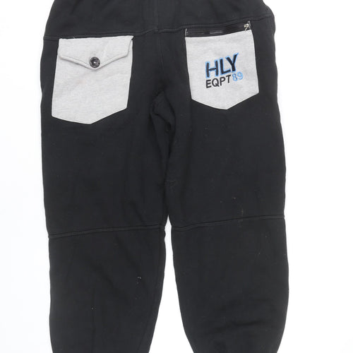 HLY EQPT Men’s Black Jogger Trousers L Cotton Blend Casual