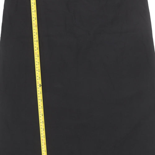 Boohoo Women Black Size 14 Cold Shoulder Crochet Midi Slip Dress