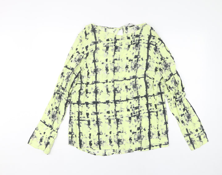 Next Women’s Multicoloured Blouse UK 12 Long Sleeve Viscose