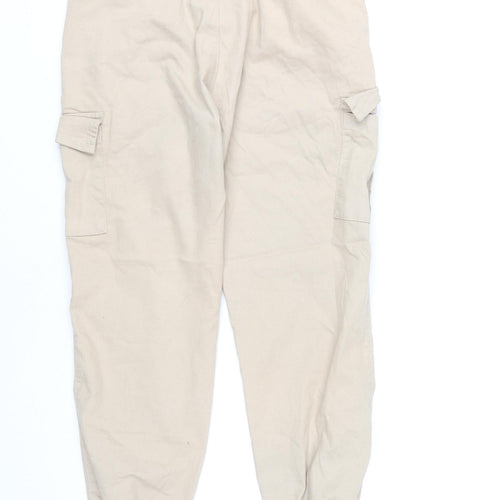 Portobello Punk Women’s Beige Cargo Trousers Size 10 Cotton