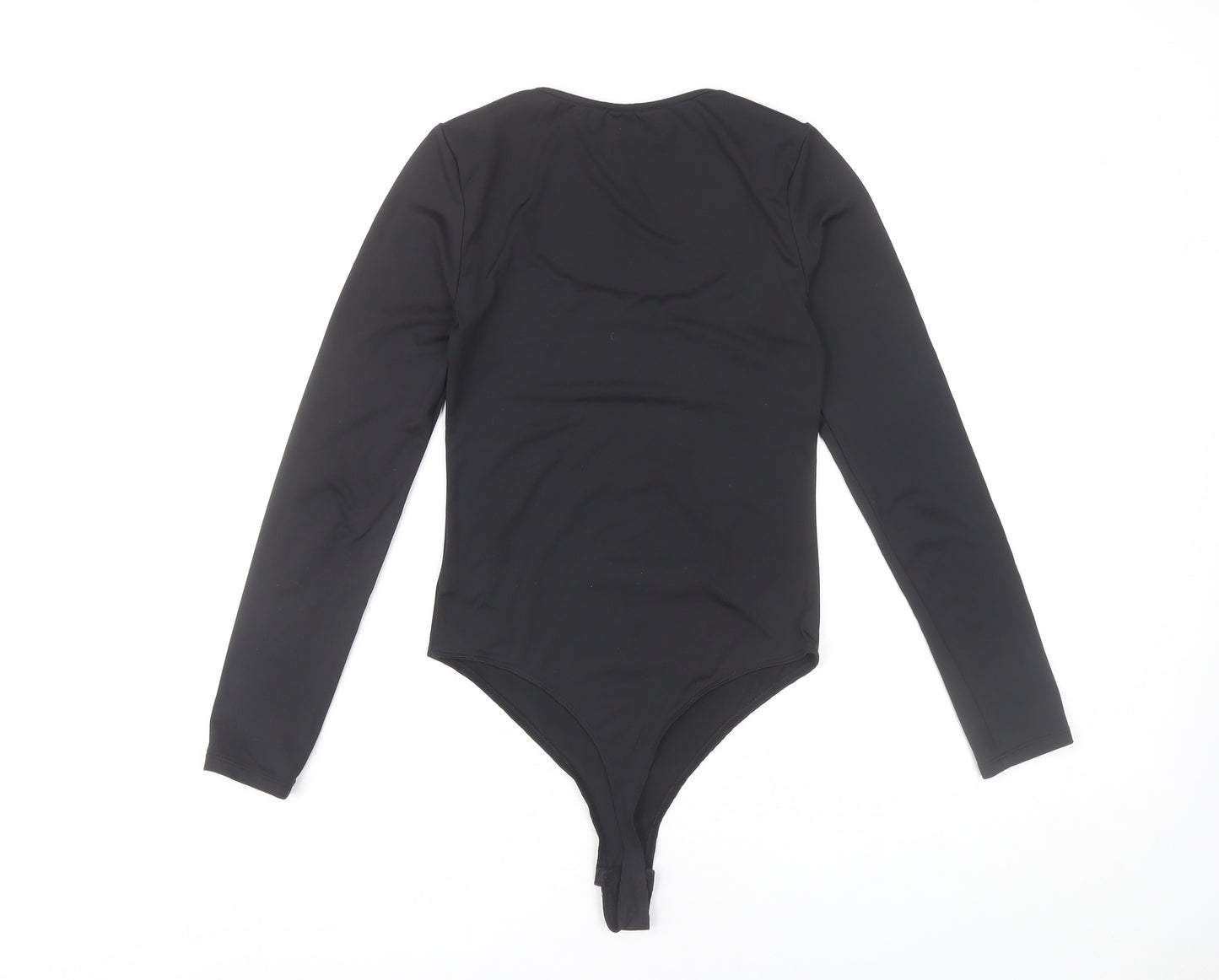 H&M Women’s Black Long Sleeve Bodysuit Size 8 Slim Fit Stretch