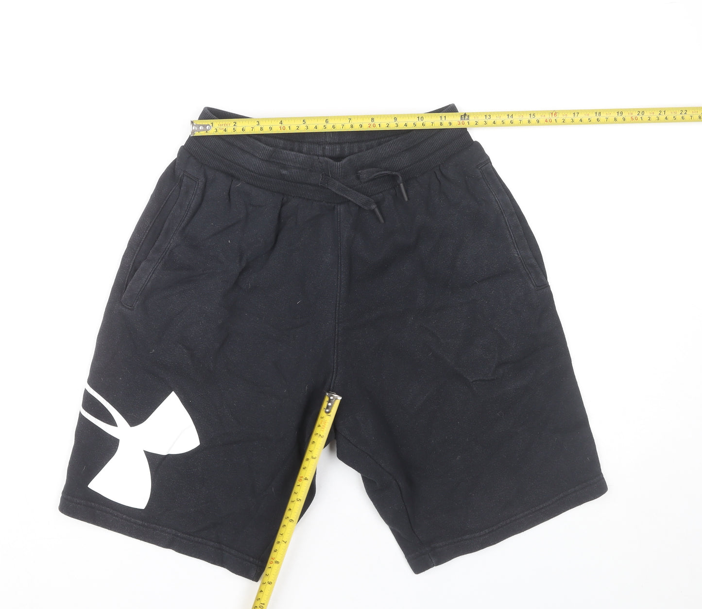 Under Armour Men’s Black Sweat Shorts S Elastic Waist Sportswear