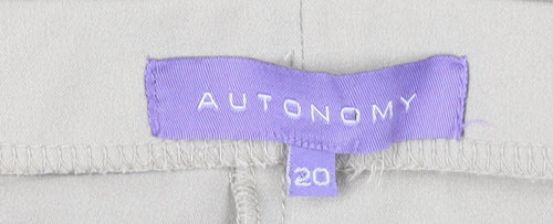 Autonomy Womens Beige Size 20 Straight Leg Dress Trousers