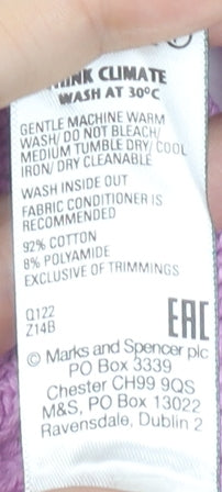 Marks and Spencer Women’s Pink V-Neck Cotton Knit Jumper L