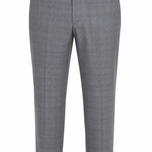 Burton Menswear Men's Grey Check Skinny Fit Formal Dress Trousers Size 32R