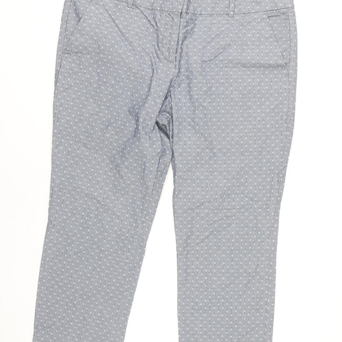 Ann Taylor Women’s Grey Chino Trousers Size 14 Regular Fit