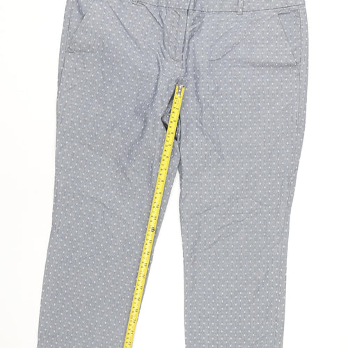 Ann Taylor Women’s Grey Chino Trousers Size 14 Regular Fit