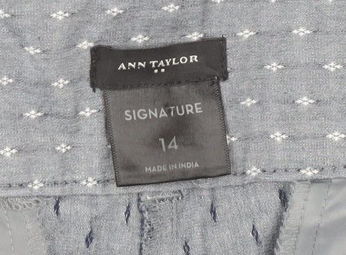 Ann Taylor Women’s Grey Chino Trousers Size 14 Regular Fit