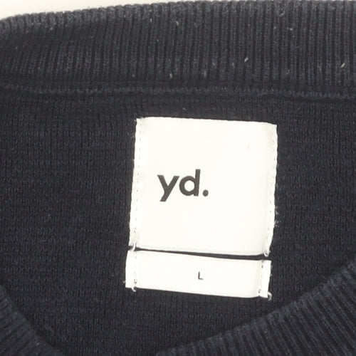 yd. Men’s Blue Cotton Nylon Crew Neck Jumper Size L