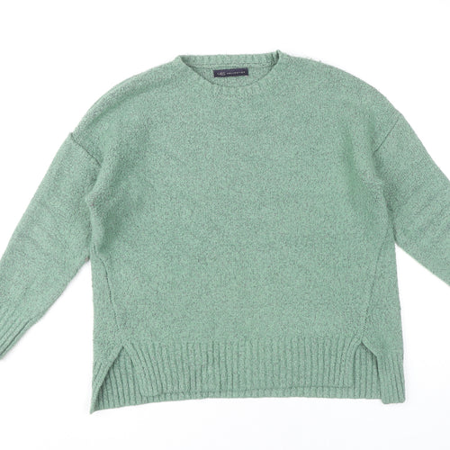 Marks and Spencer Womens Green Medium Pullover Jumper Crew Neck Knit