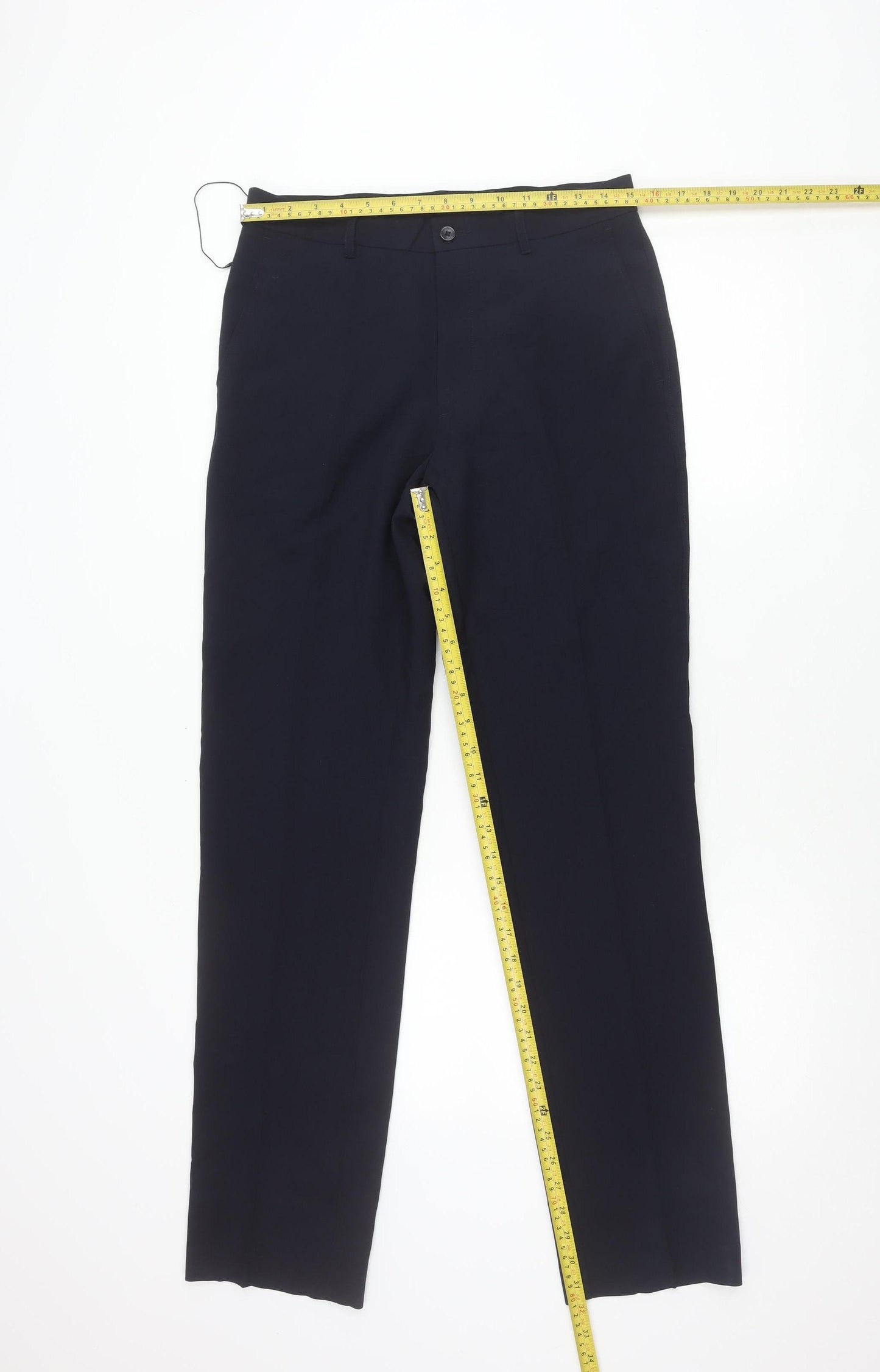 Marks and Spencer Men’s Navy Slim Fit Dress Trousers 30x33