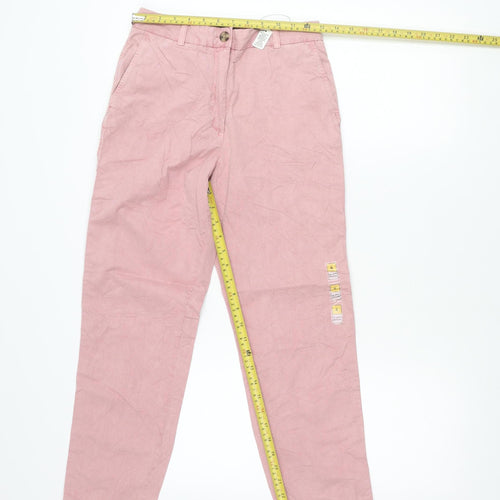 Marks and Spencer Womens Pink Size 6 Chino Cotton Trousers