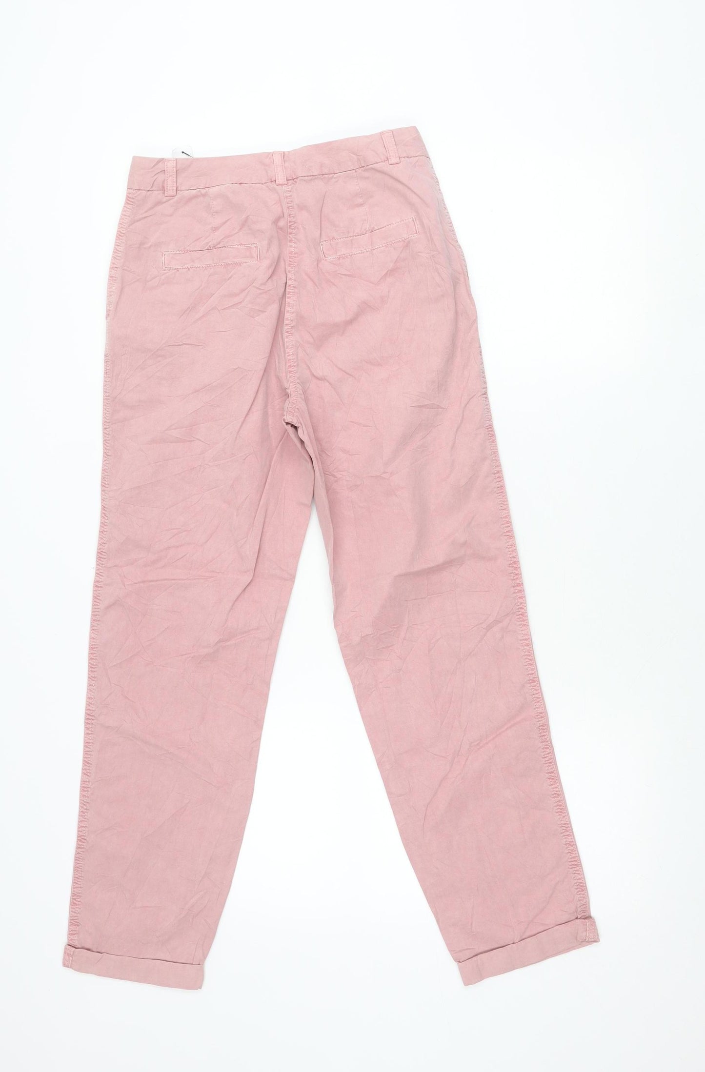 Marks and Spencer Womens Pink Size 6 Chino Cotton Trousers