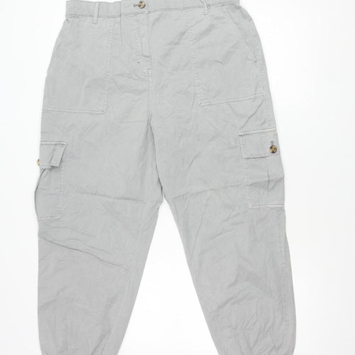 Marks and Spencer Women’s Grey Cargo Trousers Size 16 Regular