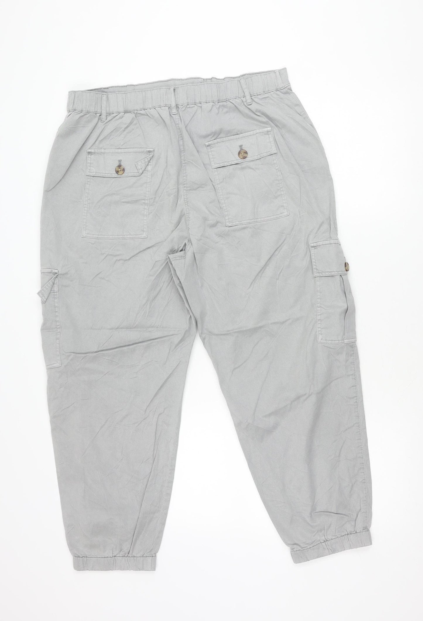Marks and Spencer Women’s Grey Cargo Trousers Size 16 Regular