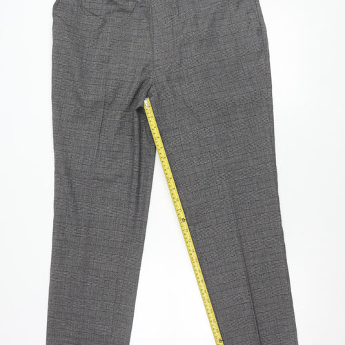 Marks and Spencer Men's Grey Check Slim Fit Dress Pants 38W 33L