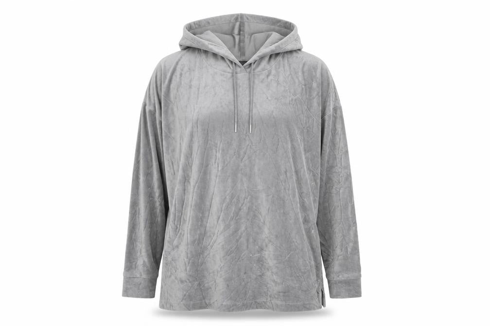 Marks and Spencer Womens Grey Velour Hoodie Size 16 UK