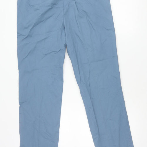 Marks and Spencer Men's Blue Chino Trousers 32W 33L Regular Fit