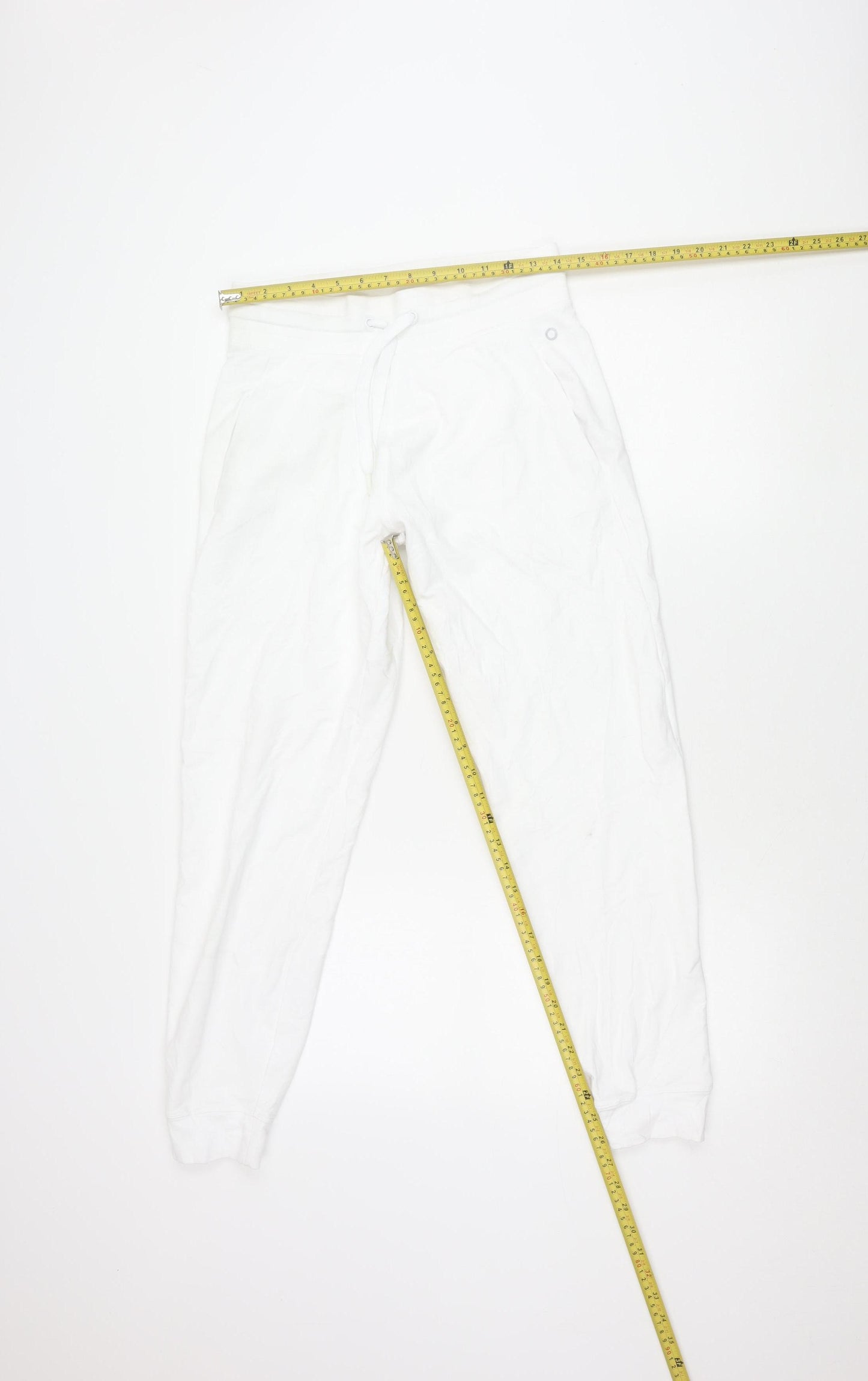 Marks and Spencer Womens White Jogger Trousers Size 10 Cotton Blend