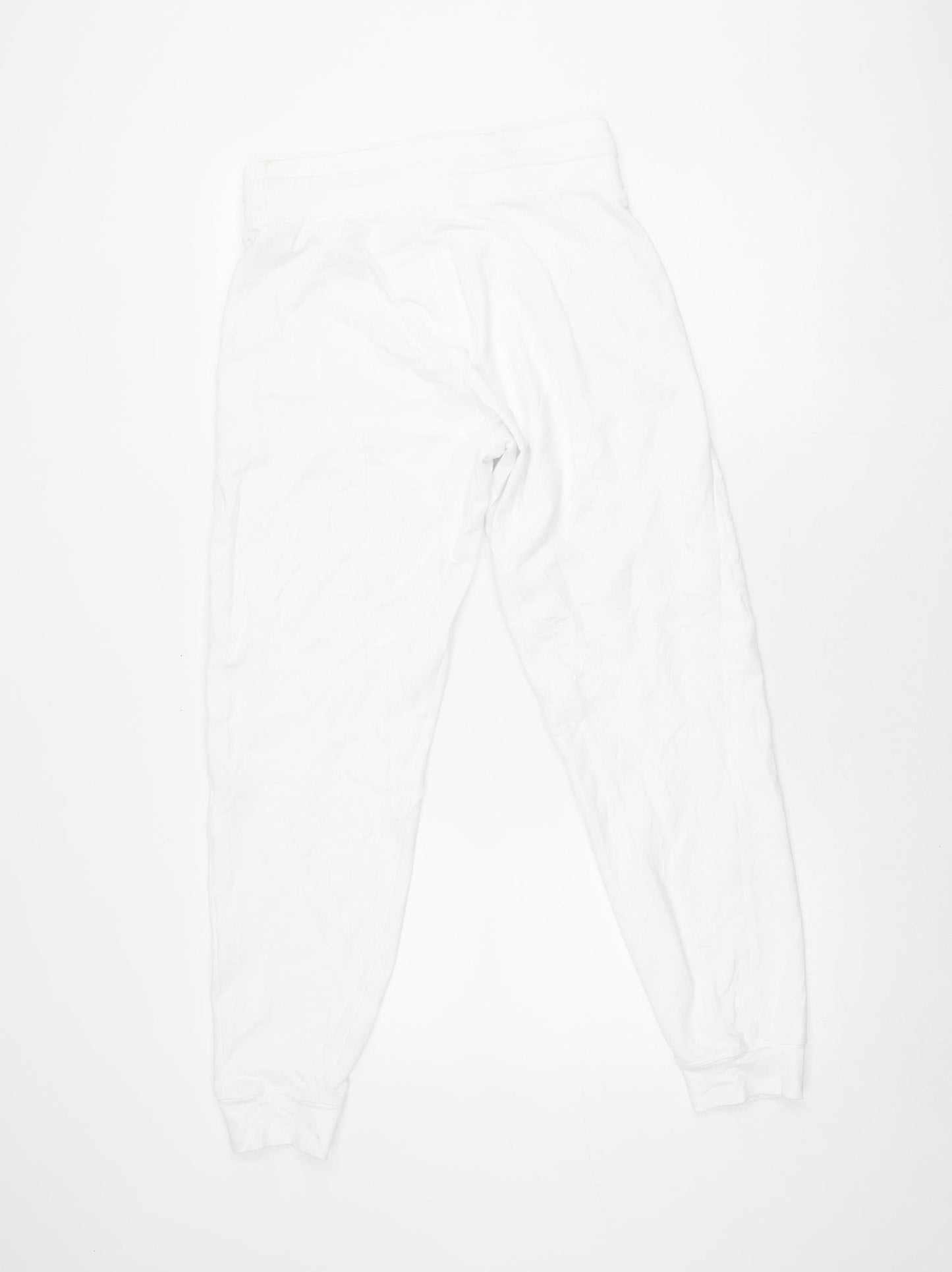 Marks and Spencer Womens White Jogger Trousers Size 10 Cotton Blend