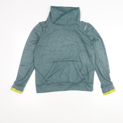 Reebok Boys Green Pullover Fleece Sweatshirt S Cowl Neck Long Sleeve
