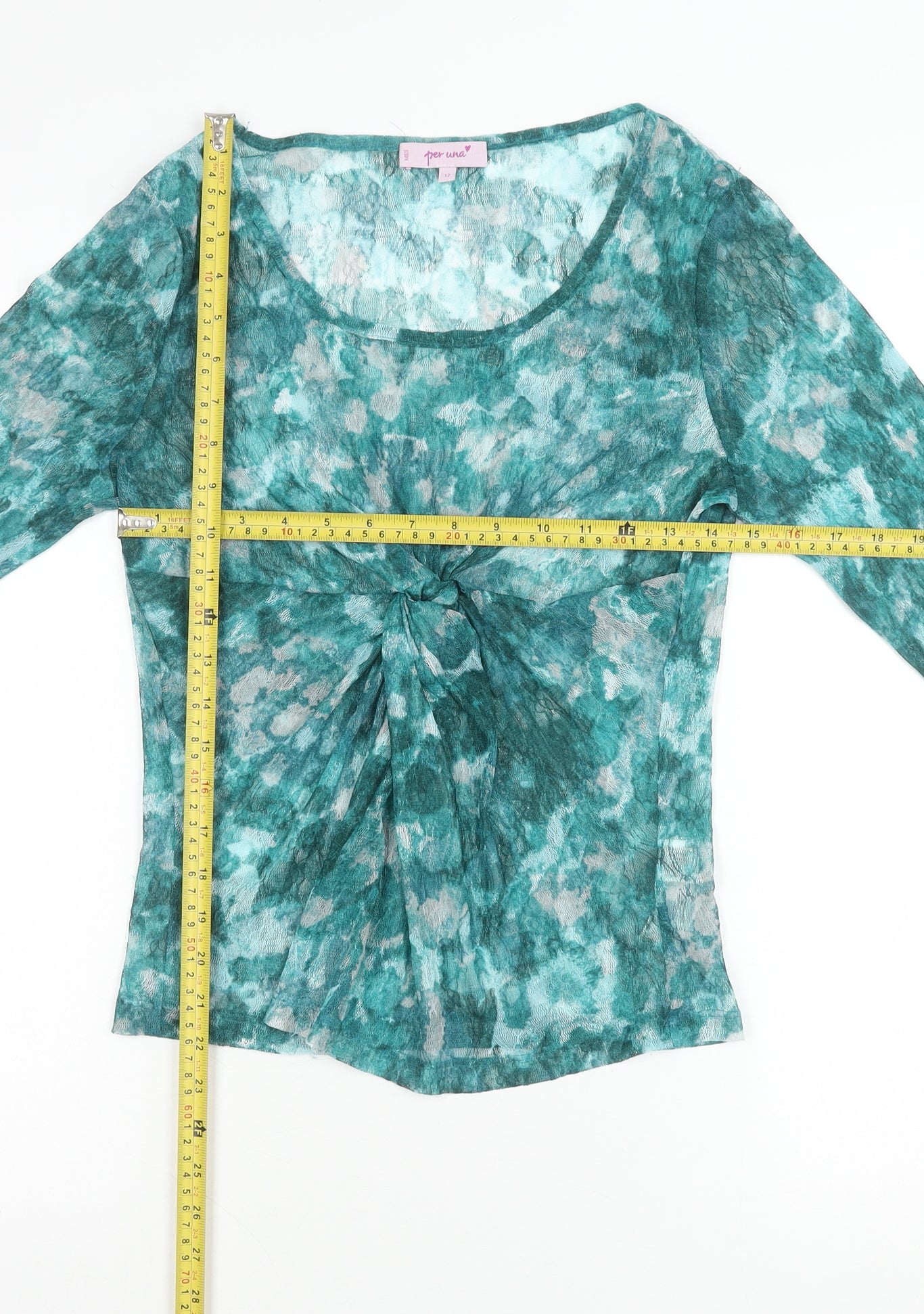 Marks and Spencer Women’s Green Floral Tunic Blouse Size 12