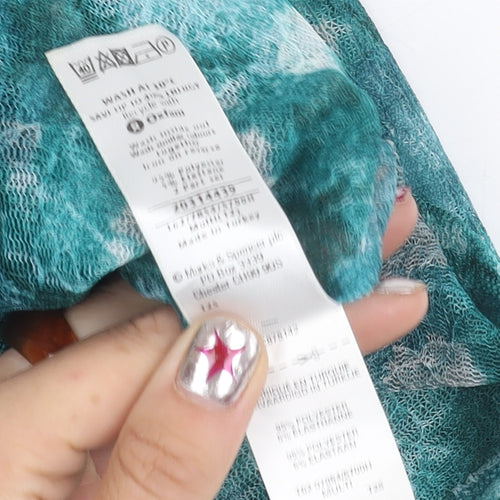 Marks and Spencer Women’s Green Floral Tunic Blouse Size 12
