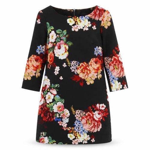 New Look Women’s Multicoloured Floral Print Shift Dress Size 8