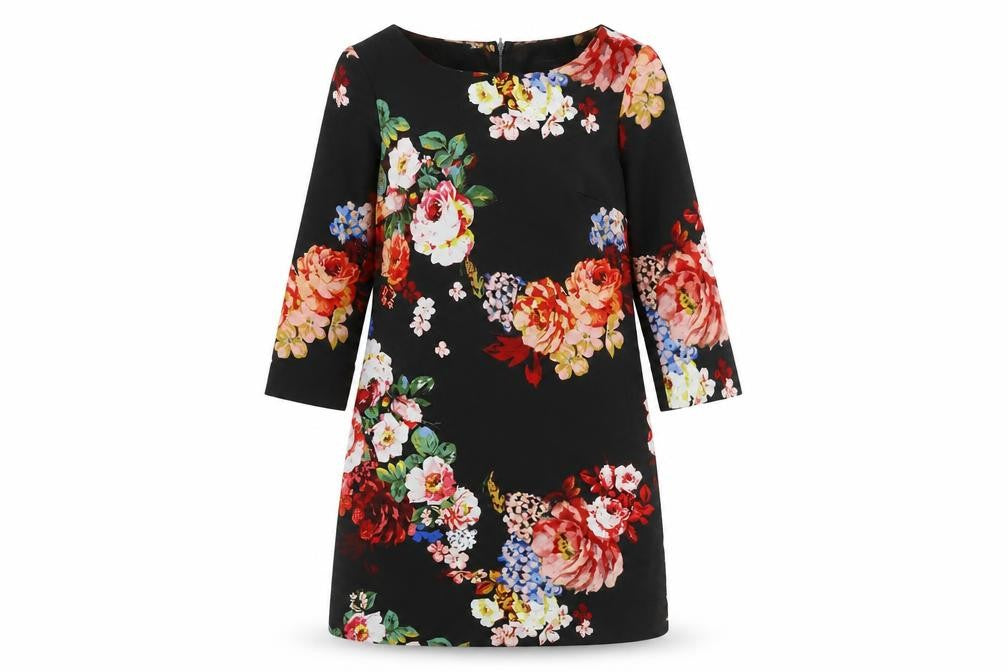 New Look Women’s Multicoloured Floral Print Shift Dress Size 8