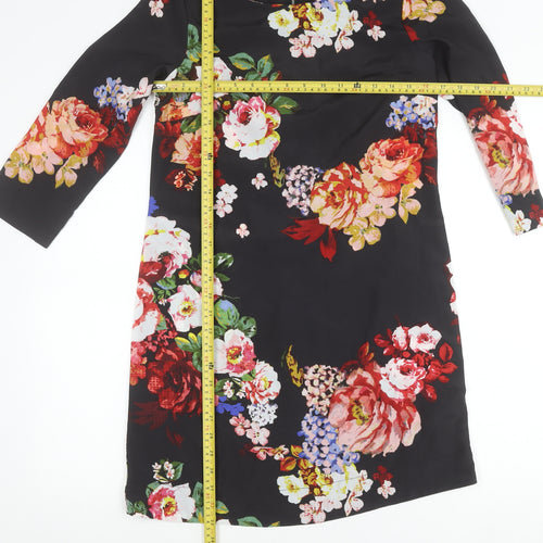 New Look Women’s Multicoloured Floral Print Shift Dress Size 8