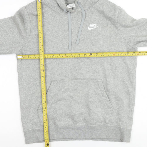 Nike Womens Grey Pullover Hoodie Small Regular Fit Logo Sportswear