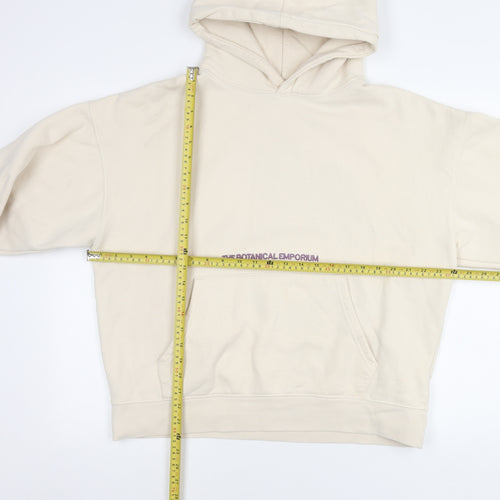Stampd Unisex Beige Pullover Hoodie Size 12 Graphic Botanical Print
