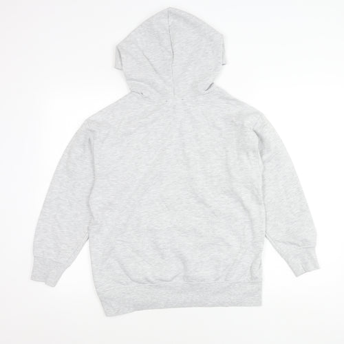 New Look Girls Grey USA Hoodie 12-13 Years Pullover Long Sleeve