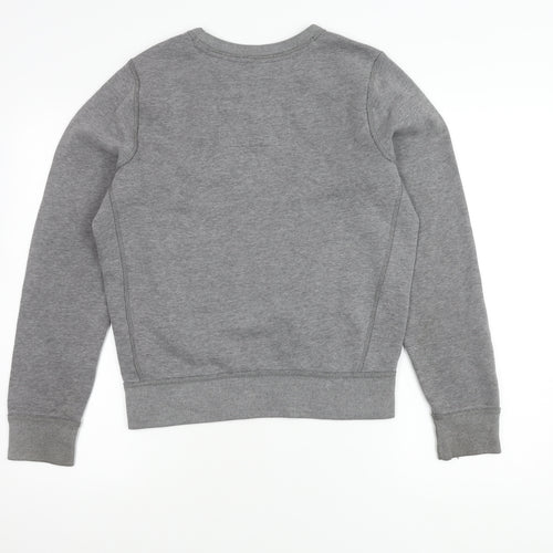 Hollister Women’s Grey Sweatshirt Small Logo Crew Neck Casual