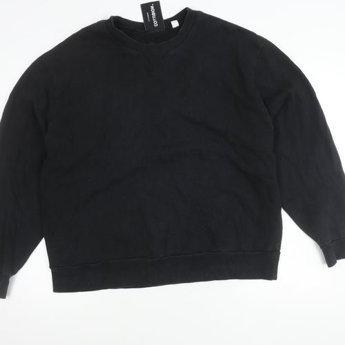 Collusion Women’s Black 2XL Crew Neck Pullover Sweatshirt Long Sleeve