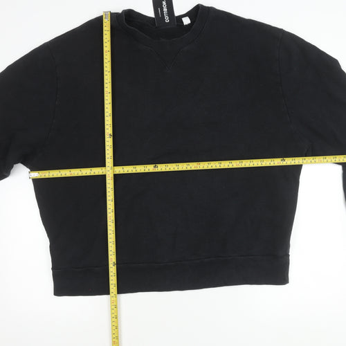 Collusion Women’s Black 2XL Crew Neck Pullover Sweatshirt Long Sleeve