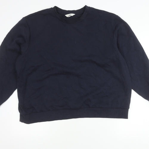 Marks and Spencer Womens Blue XL Pullover Sweatshirt Cotton Blend
