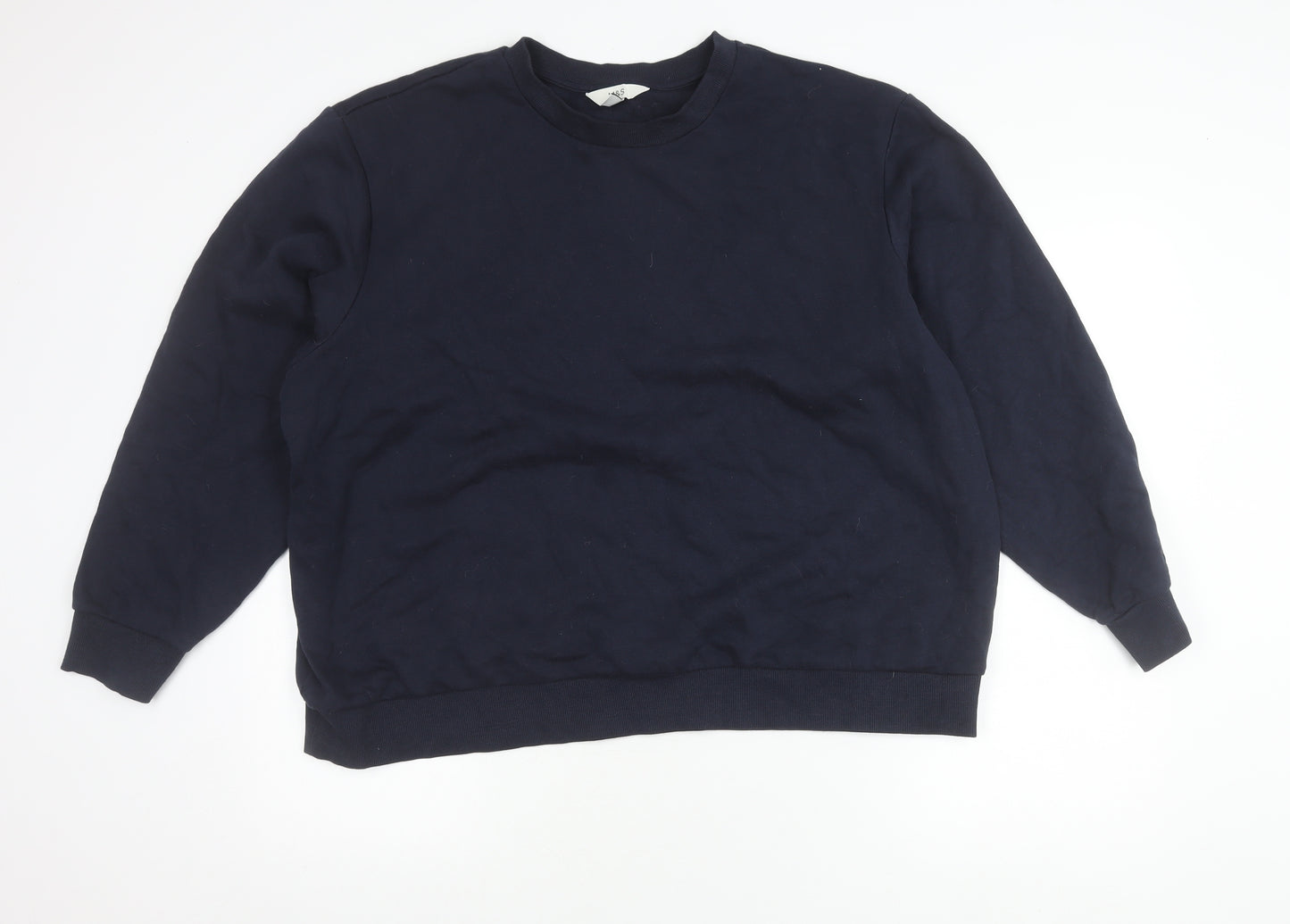 Marks and Spencer Womens Blue XL Pullover Sweatshirt Cotton Blend
