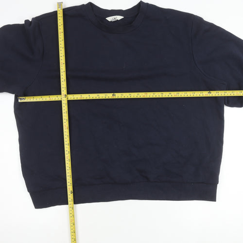Marks and Spencer Womens Blue XL Pullover Sweatshirt Cotton Blend