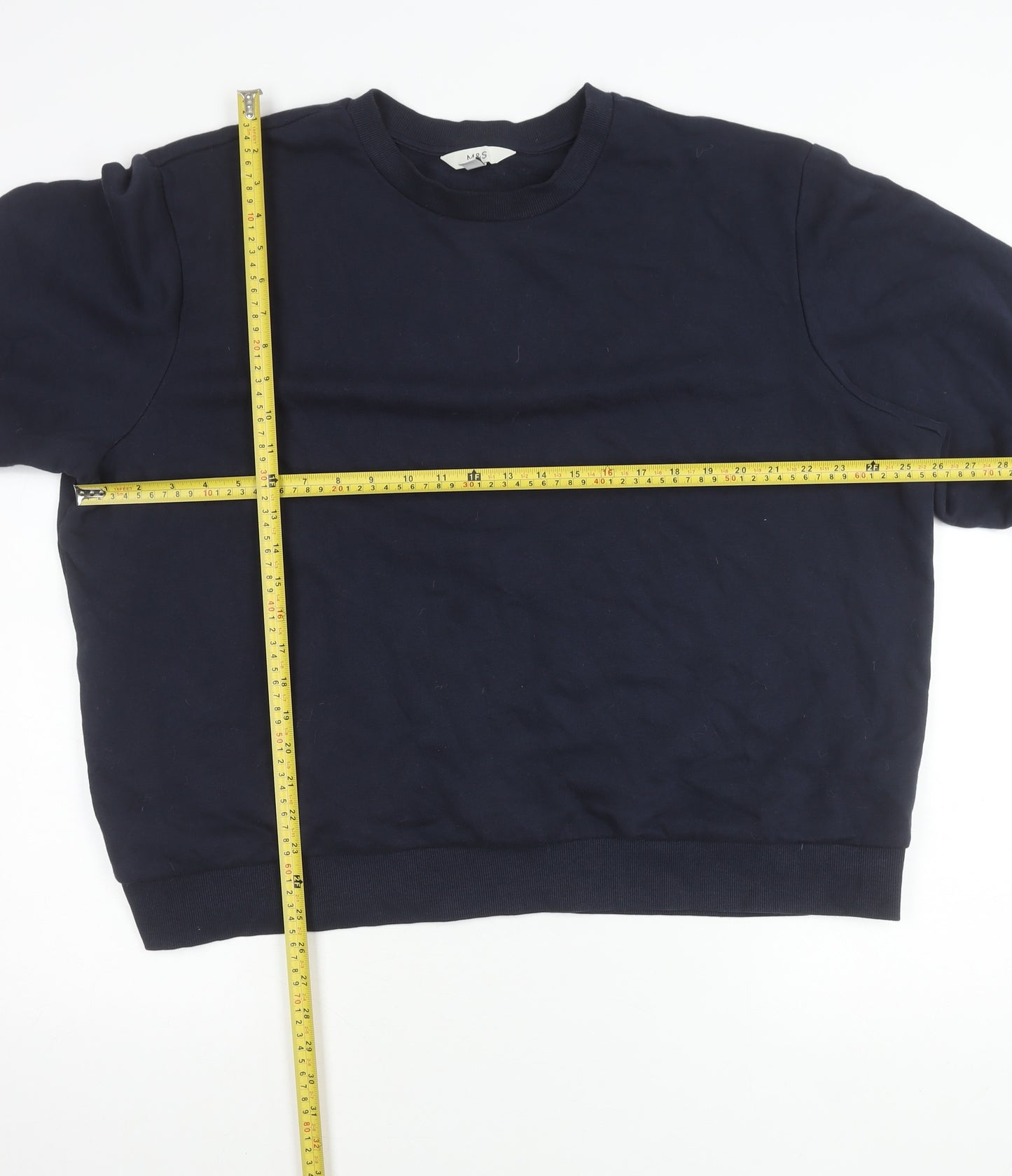 Marks and Spencer Womens Blue XL Pullover Sweatshirt Cotton Blend
