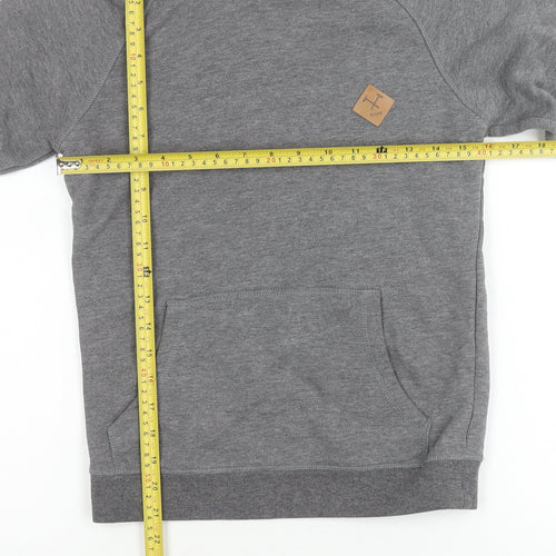 Mazine Boys Grey Pullover Hoodie 15-16 Yrs Regular Fit Cotton Blend